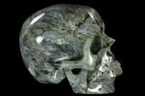 Realistic, Polished Labradorite Skull #116334-3